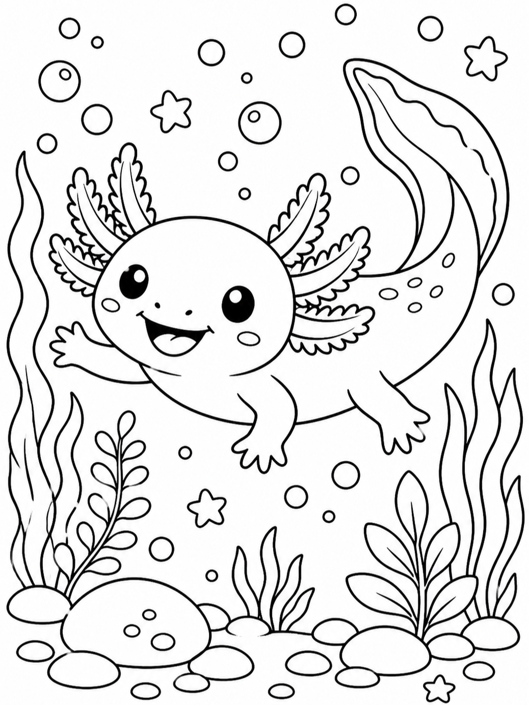 Axolotl Coloring Page