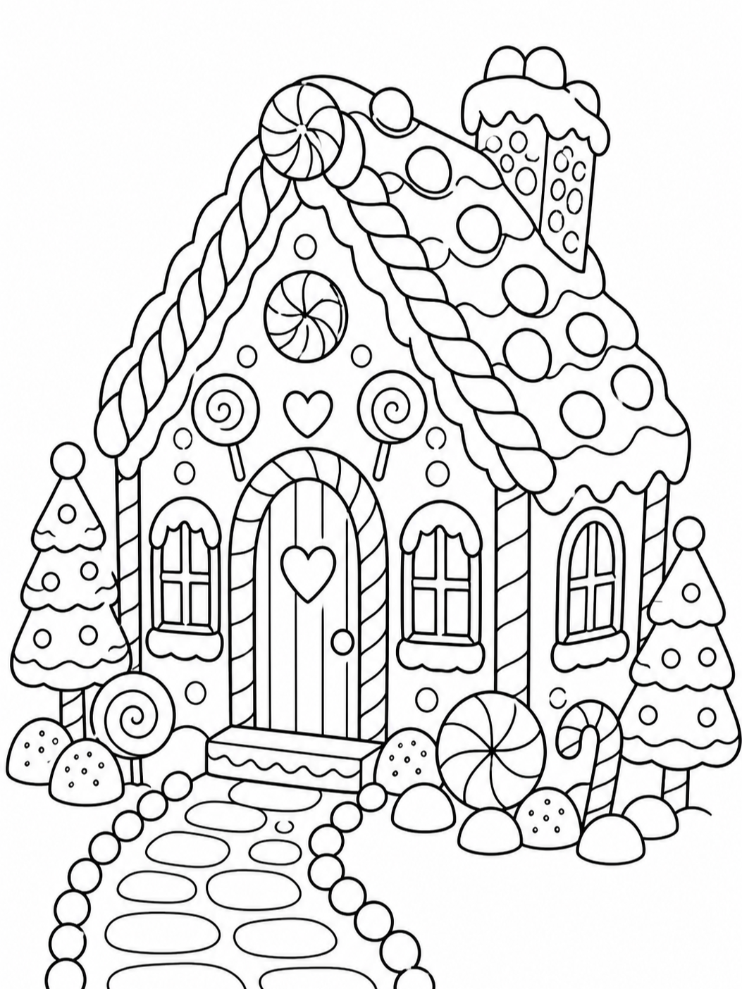 Gingerbread House — christmas coloring pages