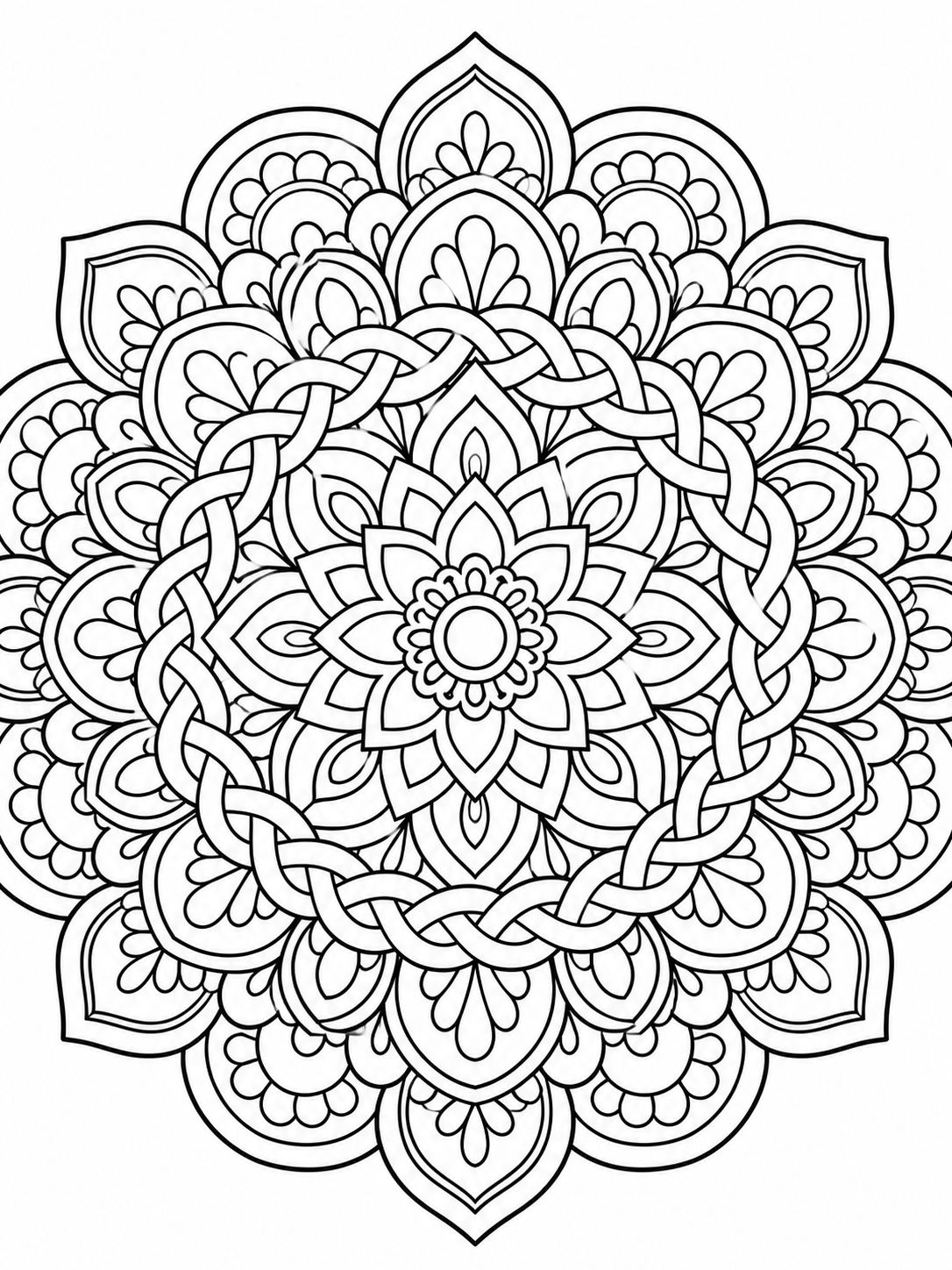 Celtic Knot Mandala — mandala coloring pages for adults