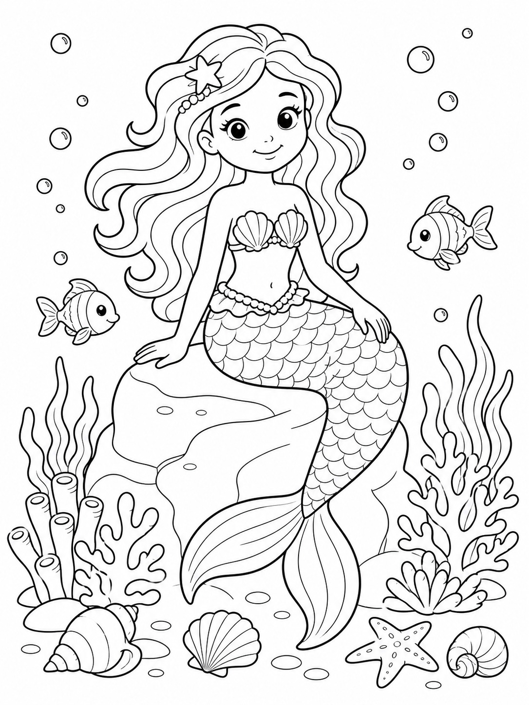 Mermaid Coloring Pages
