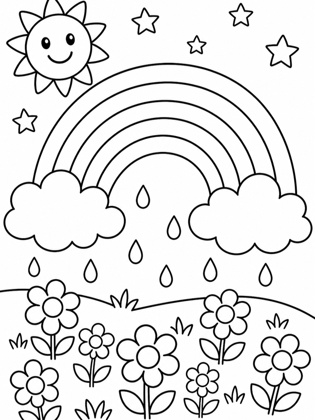 Rainbow Coloring Page